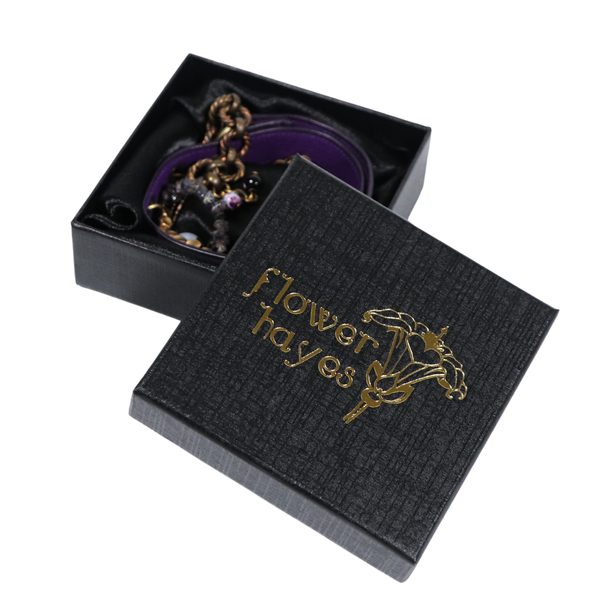 ハンドメイド ラムレザー 天然石チョーカー | パープルのエレガントな ハンドメイド ラムレザー 天然石チョーカー | パープルのエレガントな